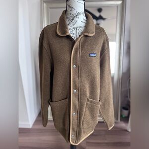 Patagonia Better Sweater Chore Coriander Brown Snap Fleece Jacket Mens Size M